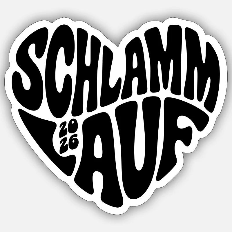 Mud Run 2026 - Heart Shape - Mud Run 2026 Sticker size S (10 x 10 cm)