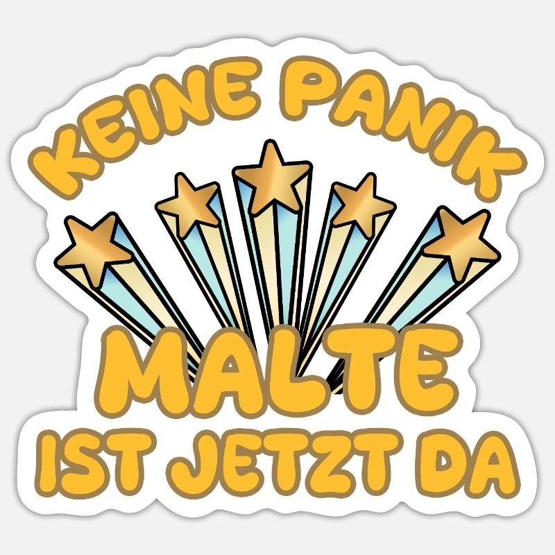 Spruch Malte - Sticker Größe S (10 x 10 cm) - Mattweiß