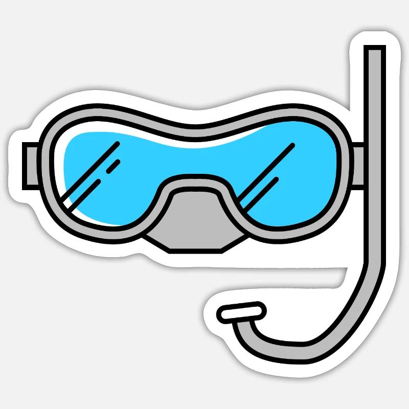Lunettes de plongée - Sticker taille S (10 x 10 cm) - blanc mat