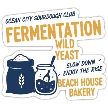 Sourdough Bread Baking Baker Sourdough Starter Jar - Sticker Größe S (10 x 10 cm) - Mattweiß - Vorne