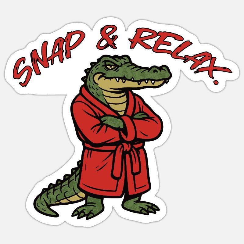 Snap & Relax - Sticker size S (10 x 10 cm) - white matte