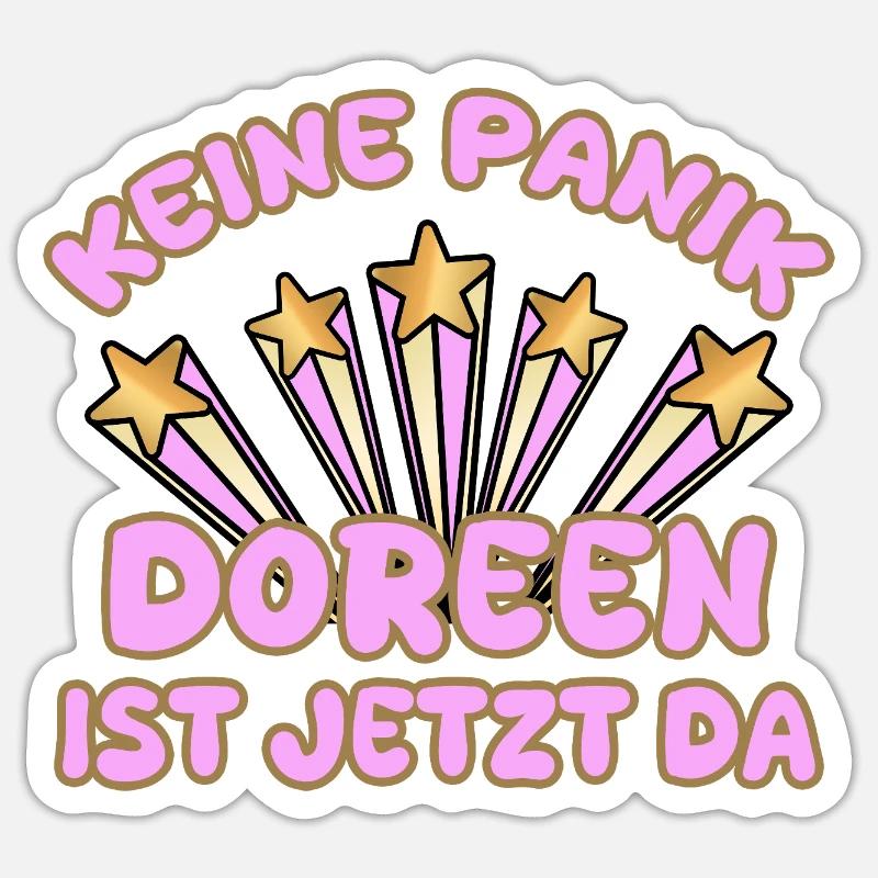 Doreen als Spruch - Sticker Größe S (10 x 10 cm) - Mattweiß