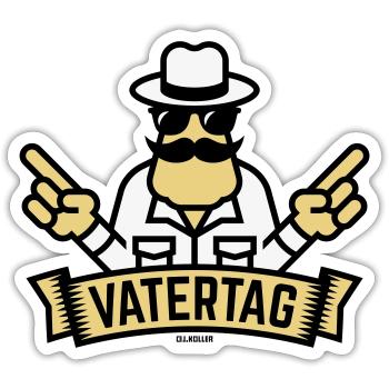 Vatertag Handzeichen (Männertag / Herrentag / 3C) - Sticker Größe S (10 x 10 cm) - Mattweiß - Vorne