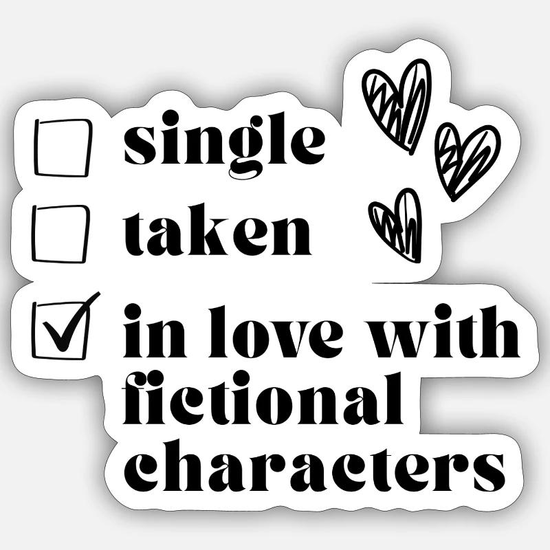 fictional men - Sticker Größe S (10 x 10 cm) - Mattweiß