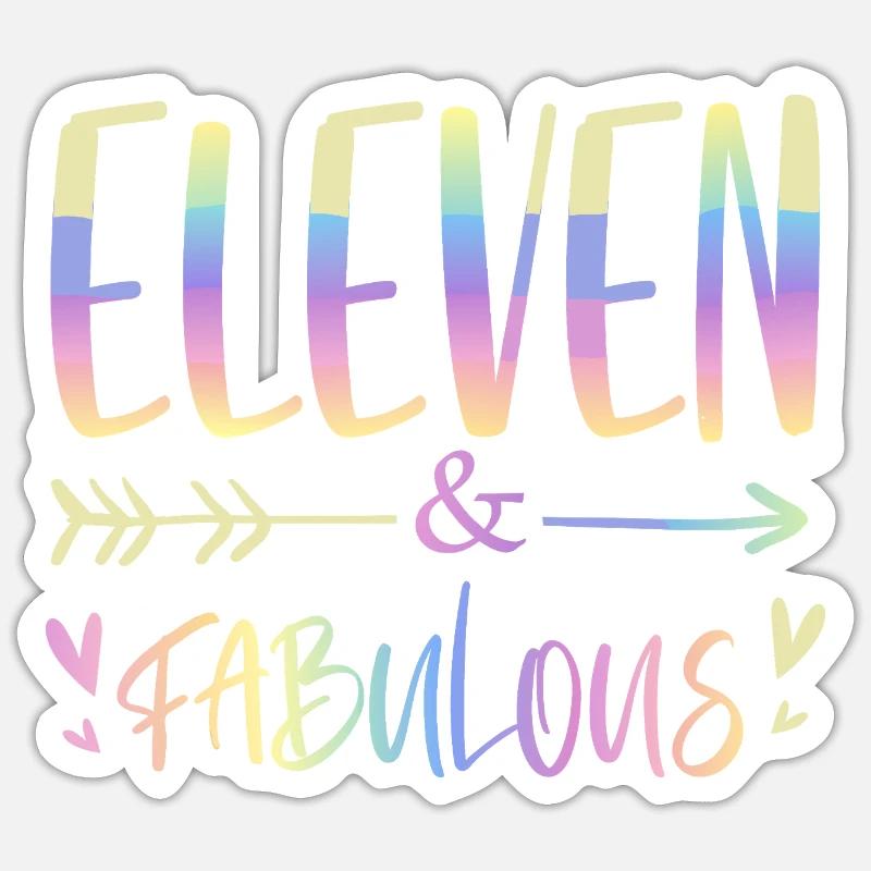 Onze & Fabuleux Scénario Arc-en-ciel - Sticker taille S (10 x 10 cm) - blanc mat