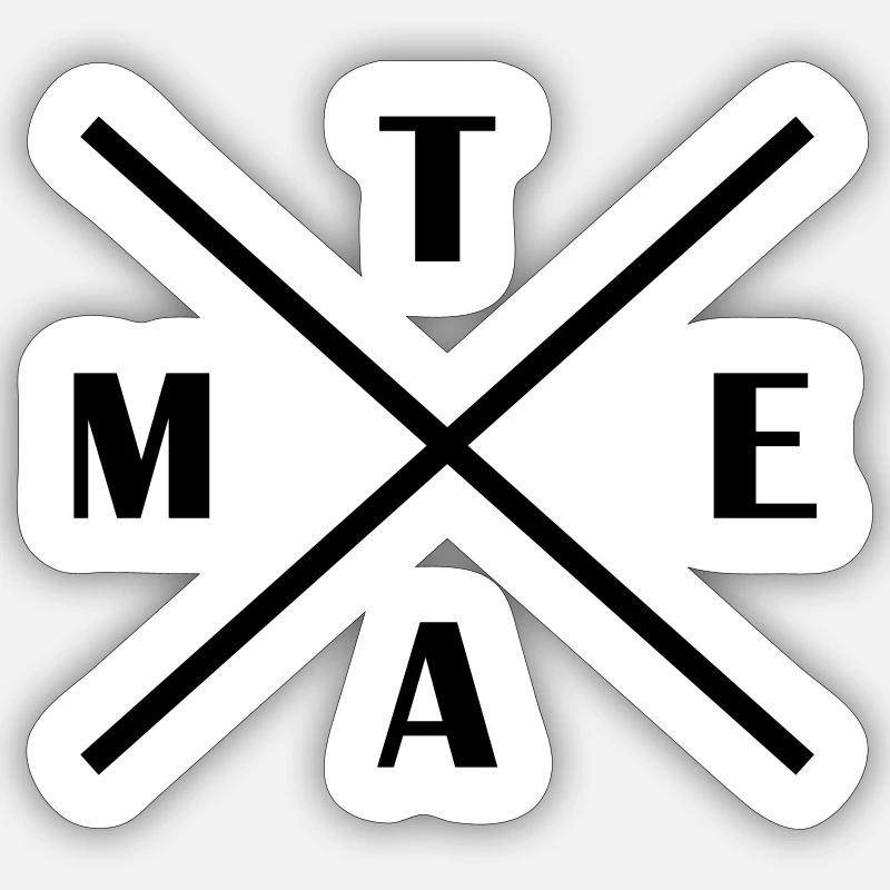 kreuz_team - Sticker size S (10 x 10 cm) - white matte