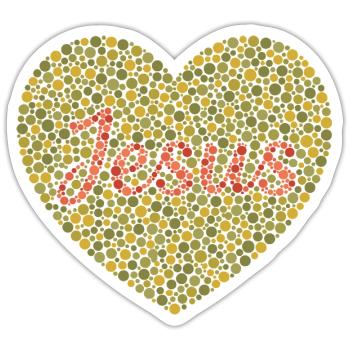 Jesus liebt dich | Glaube | Geschenk - Sticker Größe S (10 x 10 cm) - Mattweiß - Vorne