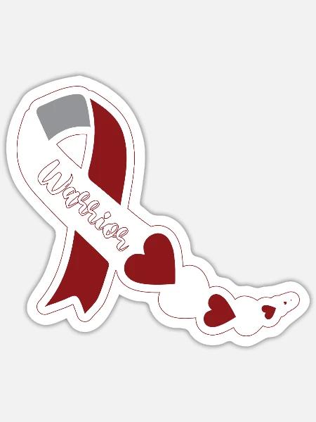 Kehlkopfkrebs - Sticker Größe S (10 x 10 cm) - Mattweiß