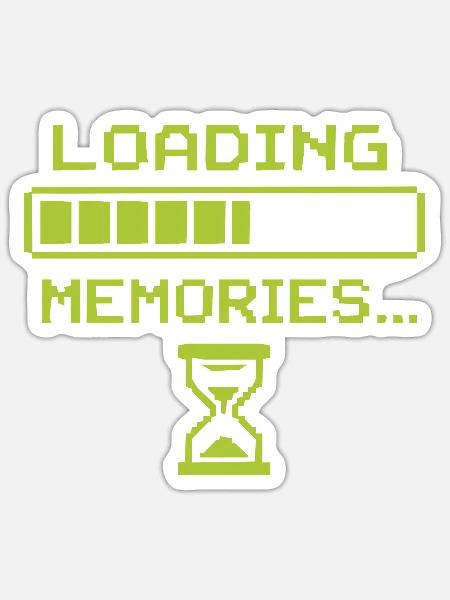 Ladezeiten der Erinnerungen - Sticker Größe S (10 x 10 cm) - Mattweiß