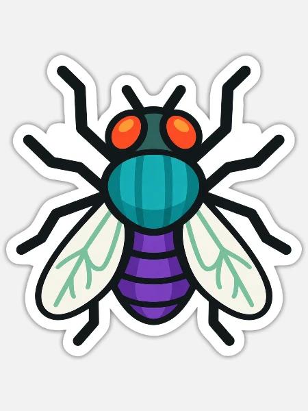 DAS SYMBOL – FLIEGEN - Sticker Größe S (10 x 10 cm) - Mattweiß