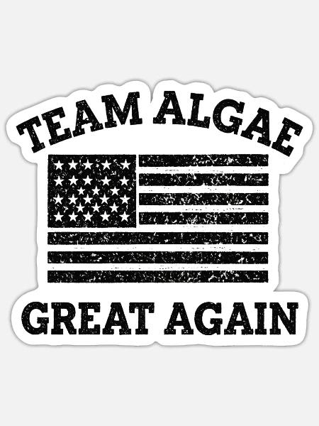 Team Algen - Sticker Größe S (10 x 10 cm) - Mattweiß