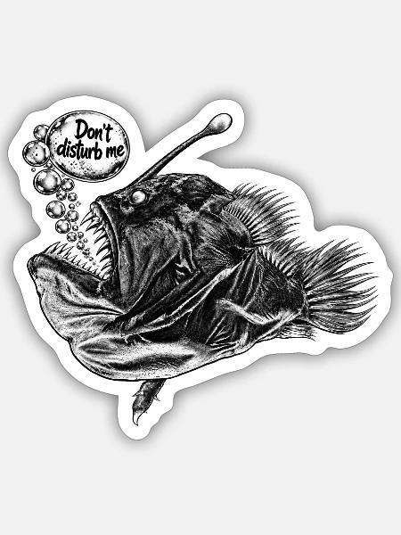 "Don't disturb me" - Sticker Größe S (10 x 10 cm) - Mattweiß