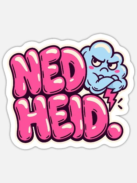 Ned heid bairisch - Sticker Größe S (10 x 10 cm) - Mattweiß