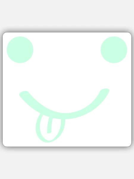 Smileface - Sticker Größe S (10 x 10 cm) - Mattweiß