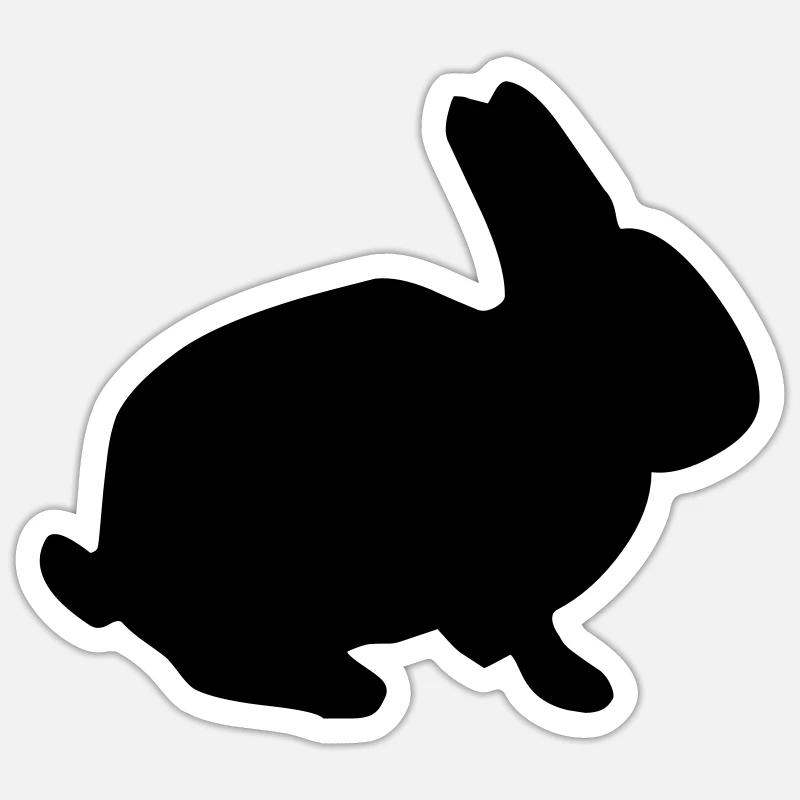 Bunny - Sticker taille S (10 x 10 cm) - blanc mat