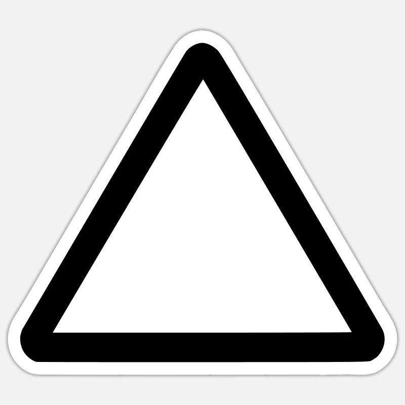 Dreieck - Sticker Größe S (10 x 10 cm) - Mattweiß