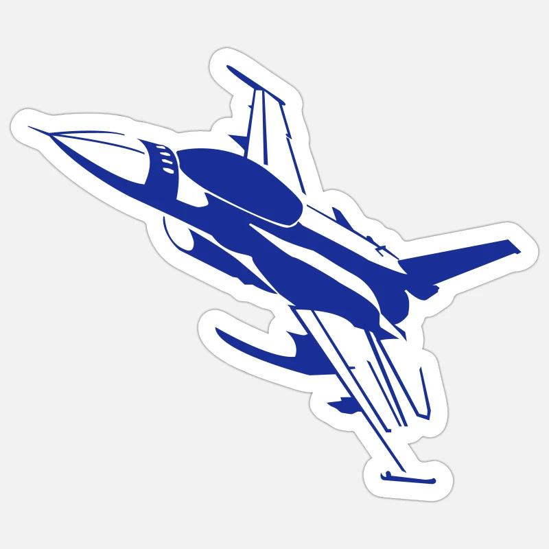 F16 - Sticker Größe S (10 x 10 cm) - Mattweiß