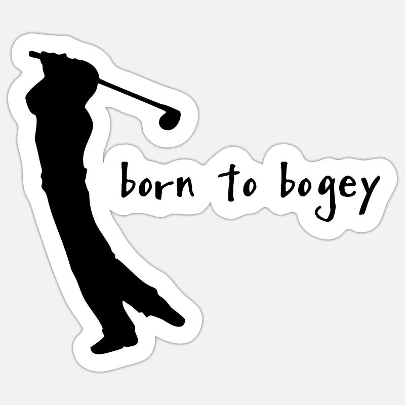 Golf - Sticker Größe S (10 x 10 cm) - Mattweiß
