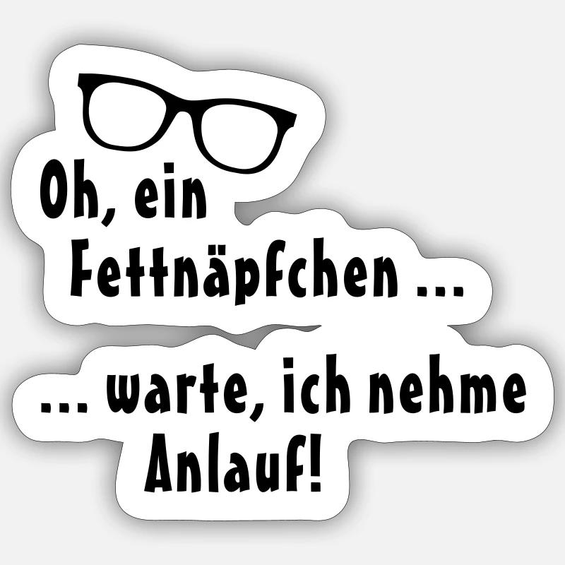 Fettnäpfchen Sticker Größe S (10 x 10 cm)