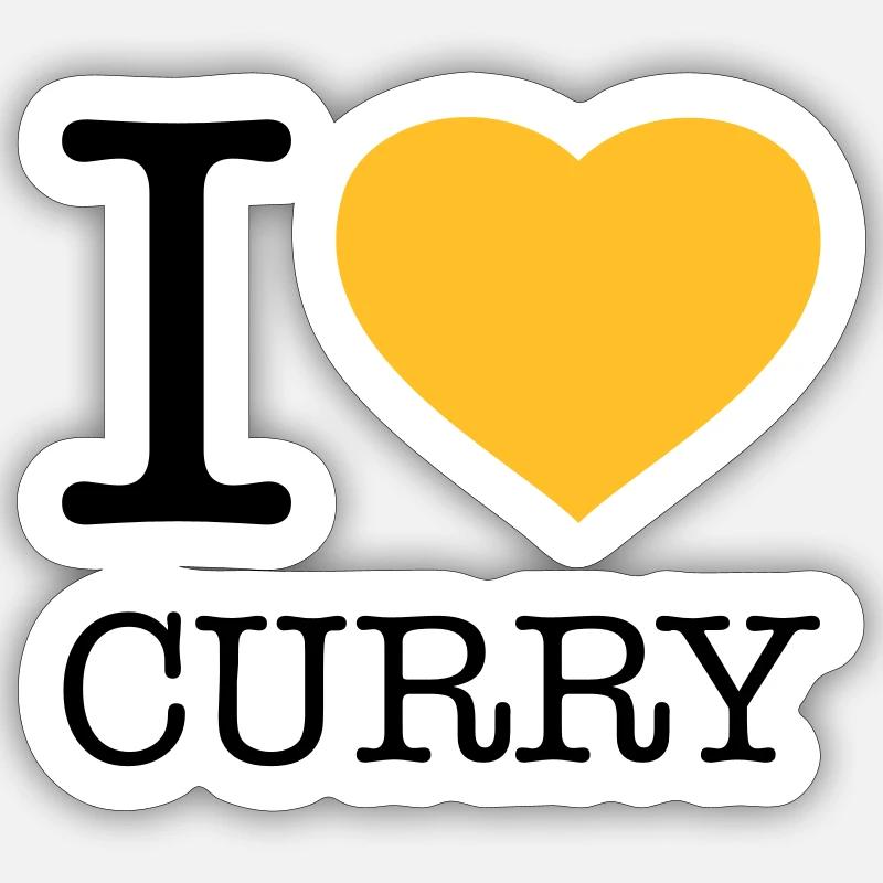 J’ADORE LE CURRY Sticker taille S (10 x 10 cm)