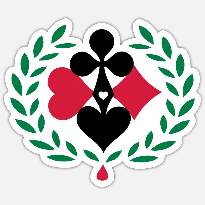Jeu de poker Sticker taille S (10 x 10 cm)