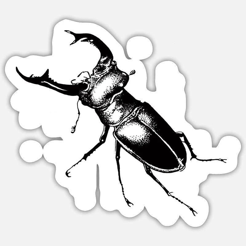Hirschkäfer Sticker Größe S (10 x 10 cm)