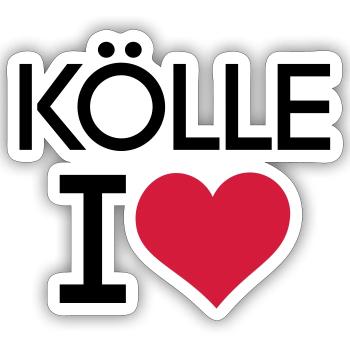 Kölle I Love 2C - Sticker Größe S (10 x 10 cm) - Mattweiß - Vorne