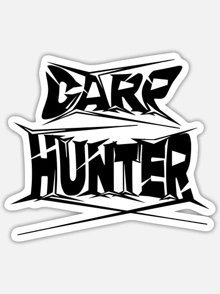 Carp Hunter - Sticker Größe S (10 x 10 cm) - Mattweiß
