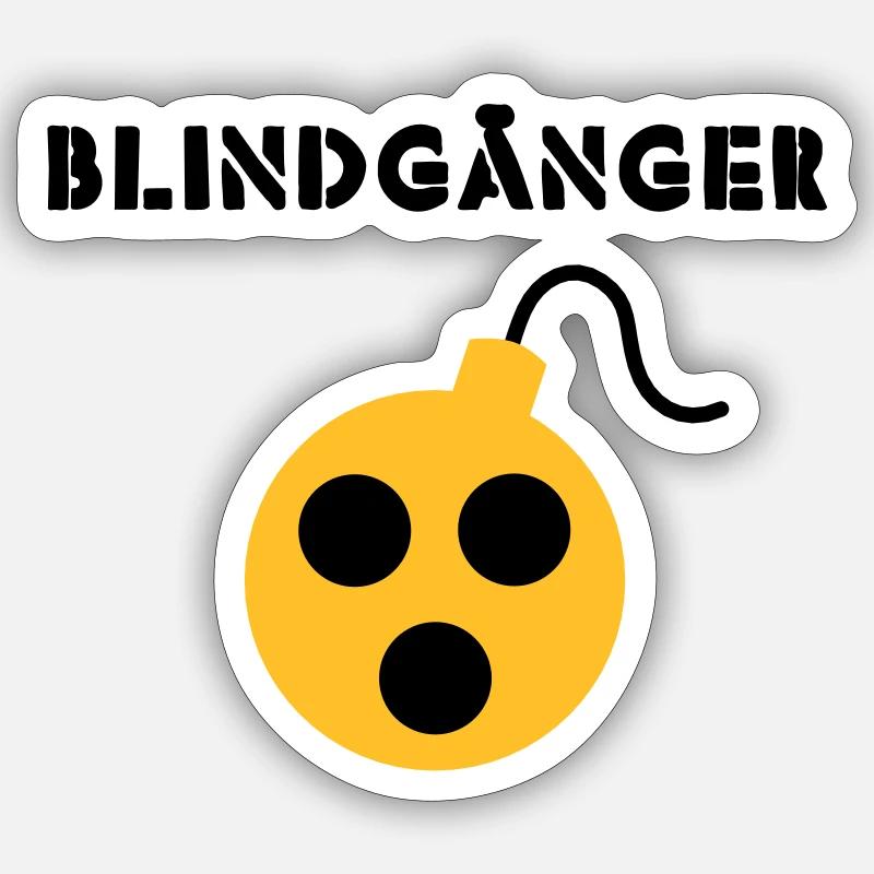 Blindgänger Sticker Größe S (10 x 10 cm)
