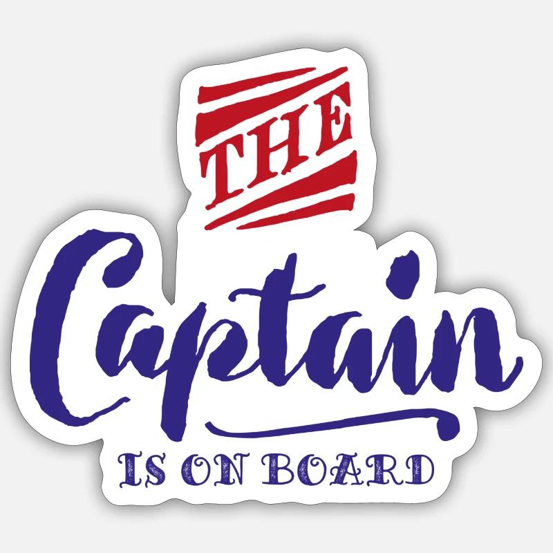 captain - Sticker size S (10 x 10 cm) - white matte