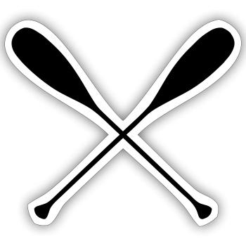 Paddle - Sticker taille S (10 x 10 cm) - blanc mat - Devant