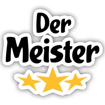 Lustige Geschenke für den Chef - Sticker Größe S (10 x 10 cm) - Mattweiß - Vorne