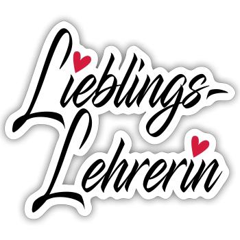 Lieblingslehrerin - Sticker Größe S (10 x 10 cm) - Mattweiß - Vorne