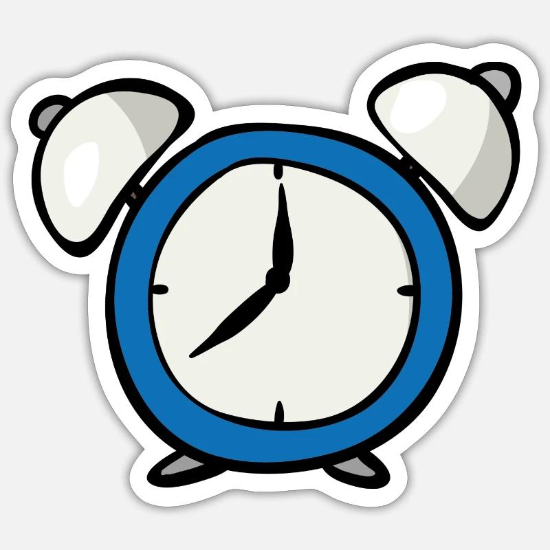 Réveil - Sticker taille S (10 x 10 cm) - blanc mat