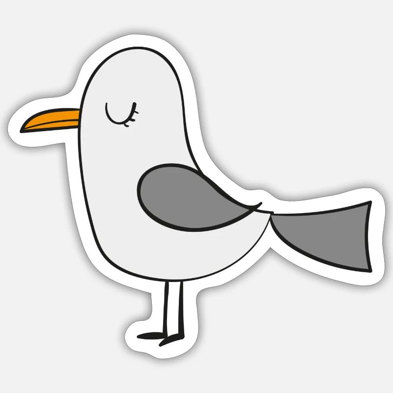Möwe Sticker Größe S (10 x 10 cm)
