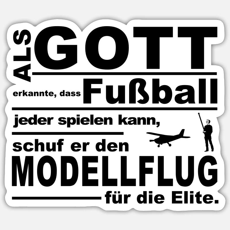 Gott Modellflug Sticker Größe S (10 x 10 cm)