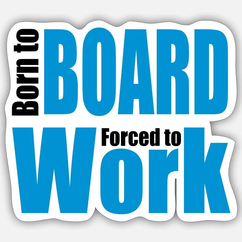 snowboard - Sticker size S (10 x 10 cm) - white matte