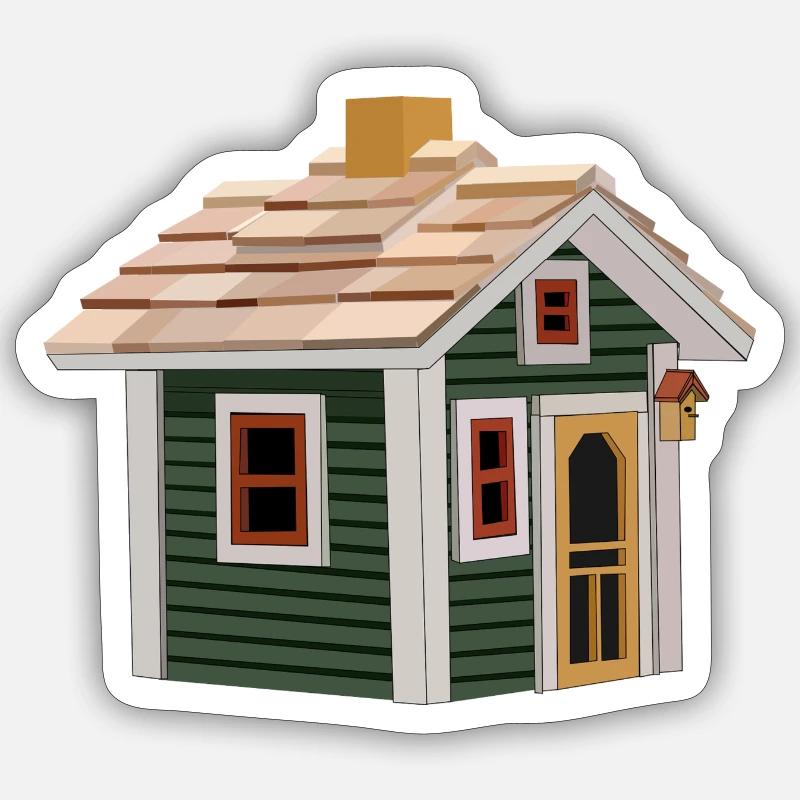 cabane Sticker taille S (10 x 10 cm)