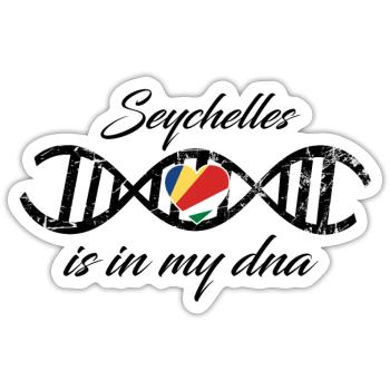 love my dns dna land country Seychelles - Sticker Größe S (10 x 10 cm) - Mattweiß - Vorne