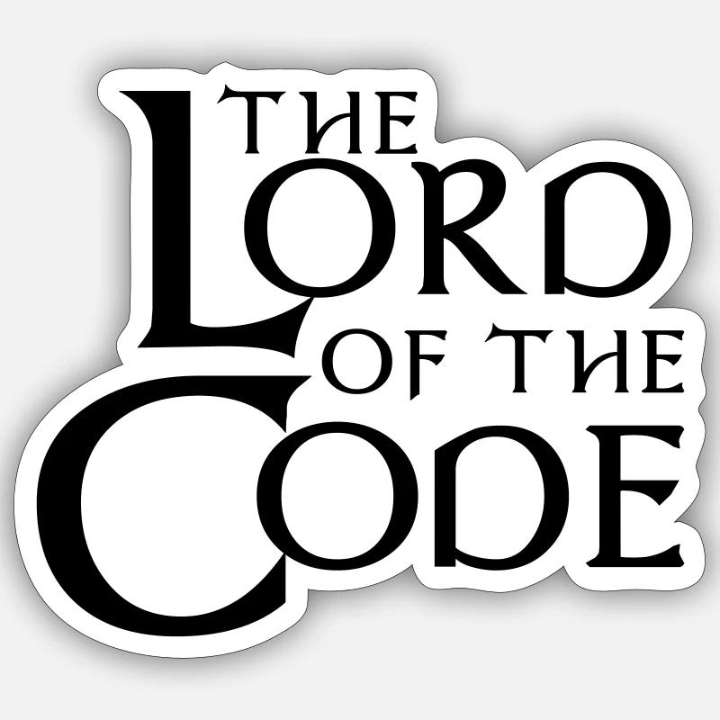 Le Seigneur du Code - Sticker taille S (10 x 10 cm) - blanc mat
