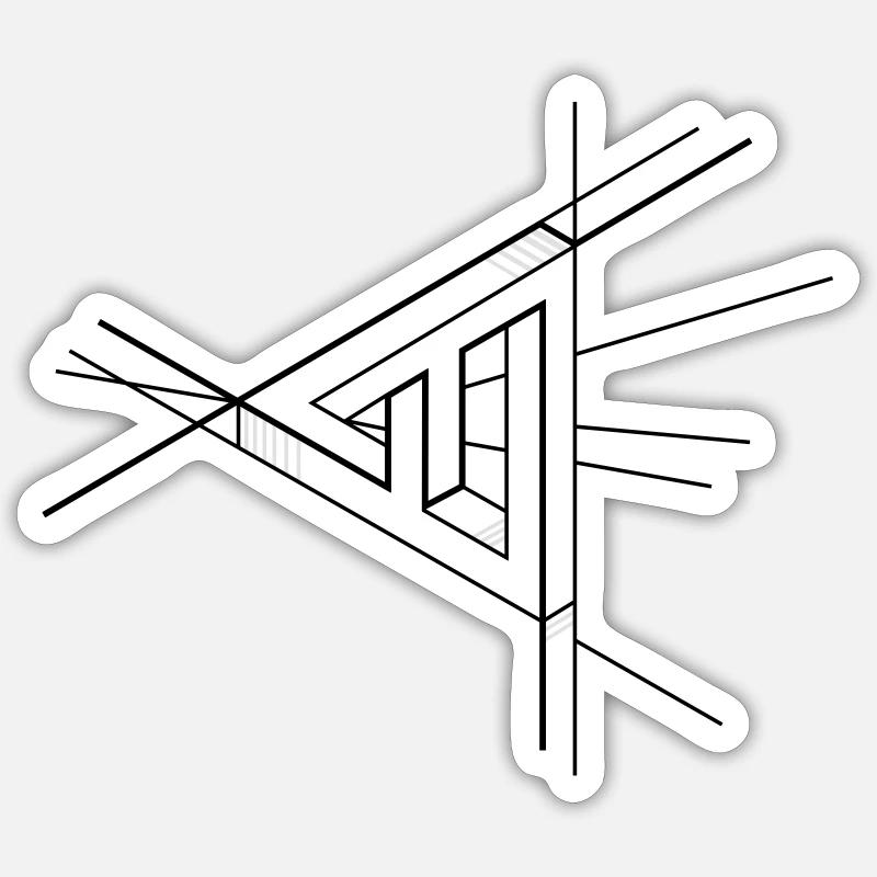 Penrose mitte Sticker Größe S (10 x 10 cm)