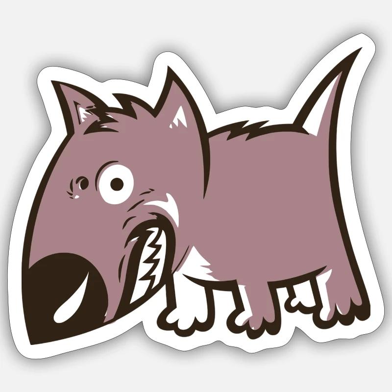 Bull Terrier - Sticker Größe S (10 x 10 cm) - Mattweiß