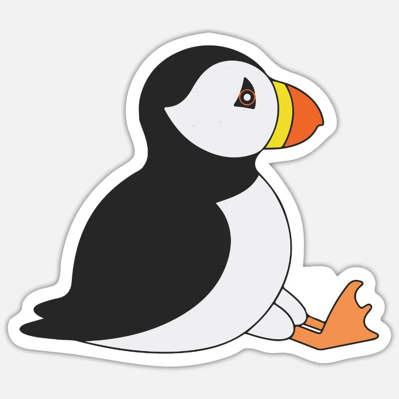 Macareux Sticker taille S (10 x 10 cm)