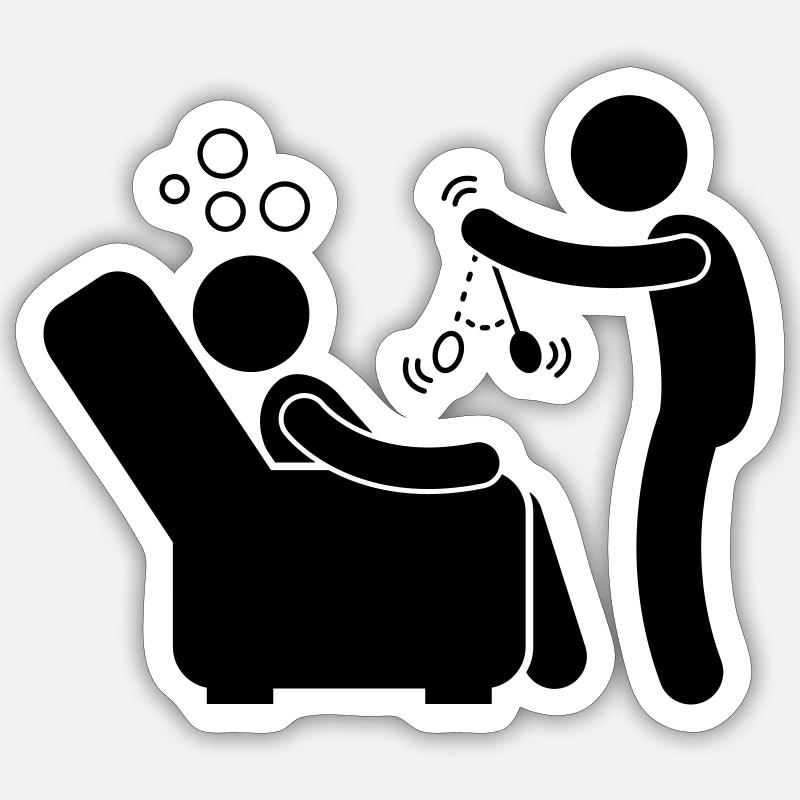 Hypnosis - Hypnotic - Sticker size S (10 x 10 cm) - white matte