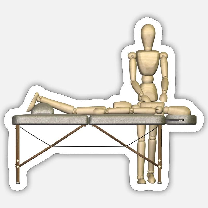 first aid massage erste hilfe therapy therapie6 - Sticker Größe S (10 x 10 cm) - Mattweiß