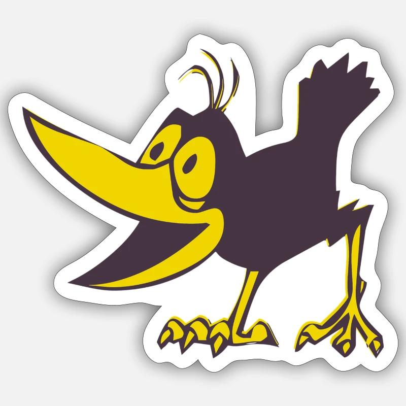 Krähe Sticker Größe S (10 x 10 cm)