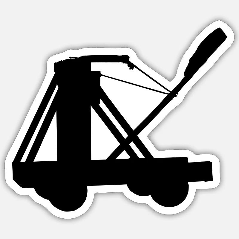 Catapulte - Sticker taille S (10 x 10 cm) - blanc mat