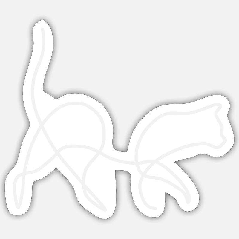 cat - Sticker size S (10 x 10 cm) - white matte