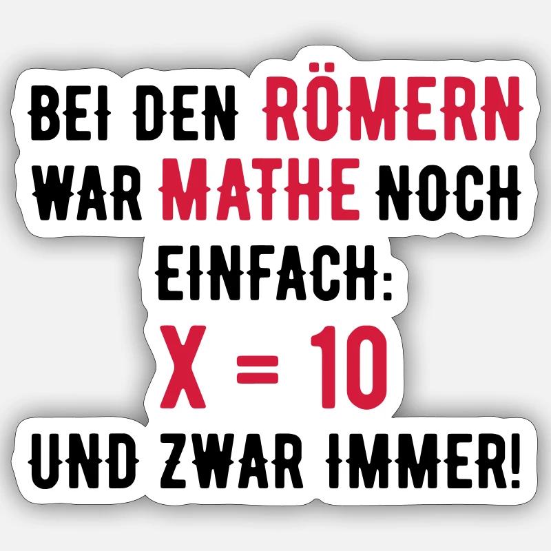 Mathe im alten Rom - Sticker Größe S (10 x 10 cm) - Mattweiß