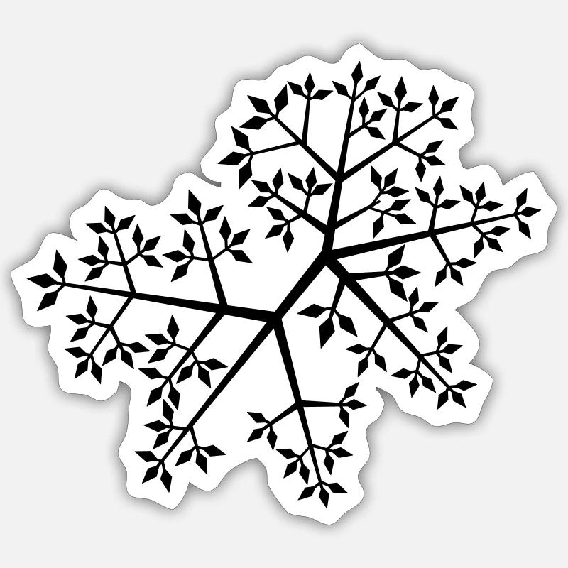 Nature branches branches feuilles - Sticker taille S (10 x 10 cm) - blanc mat